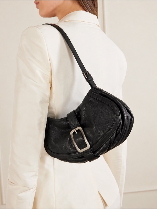 Cole Haan Handbags - Cole Haan Luna Flap Pebble Leather Y2K Crescent Shoulder Bag